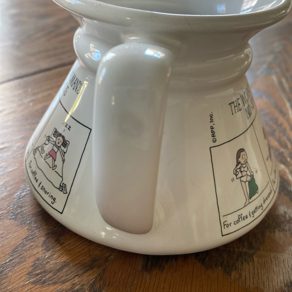 Vintage Working Woman’s No-Spill Mug with Cartoon Design - Picture 7 of 10